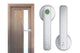 5 in 1 Smart Door Lock Fingerprint Door Knob with IC Cards and Backup Keys - Silver