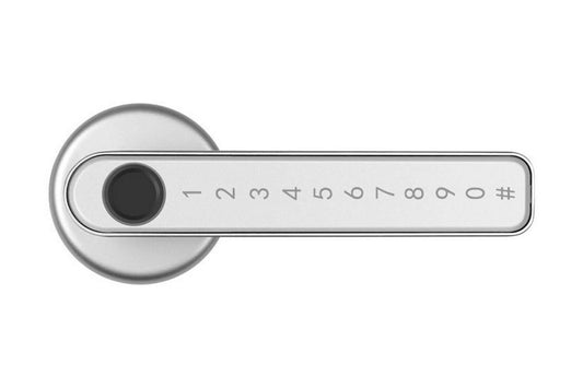 Fingerprint Lock Smart Fingerprint Door Lock Digital Password Door Lock Smart Door Knob Door Knob with Lock and Anti-Peeping Passwor Easy Installation for Bedroom Home Hotel -Silver
