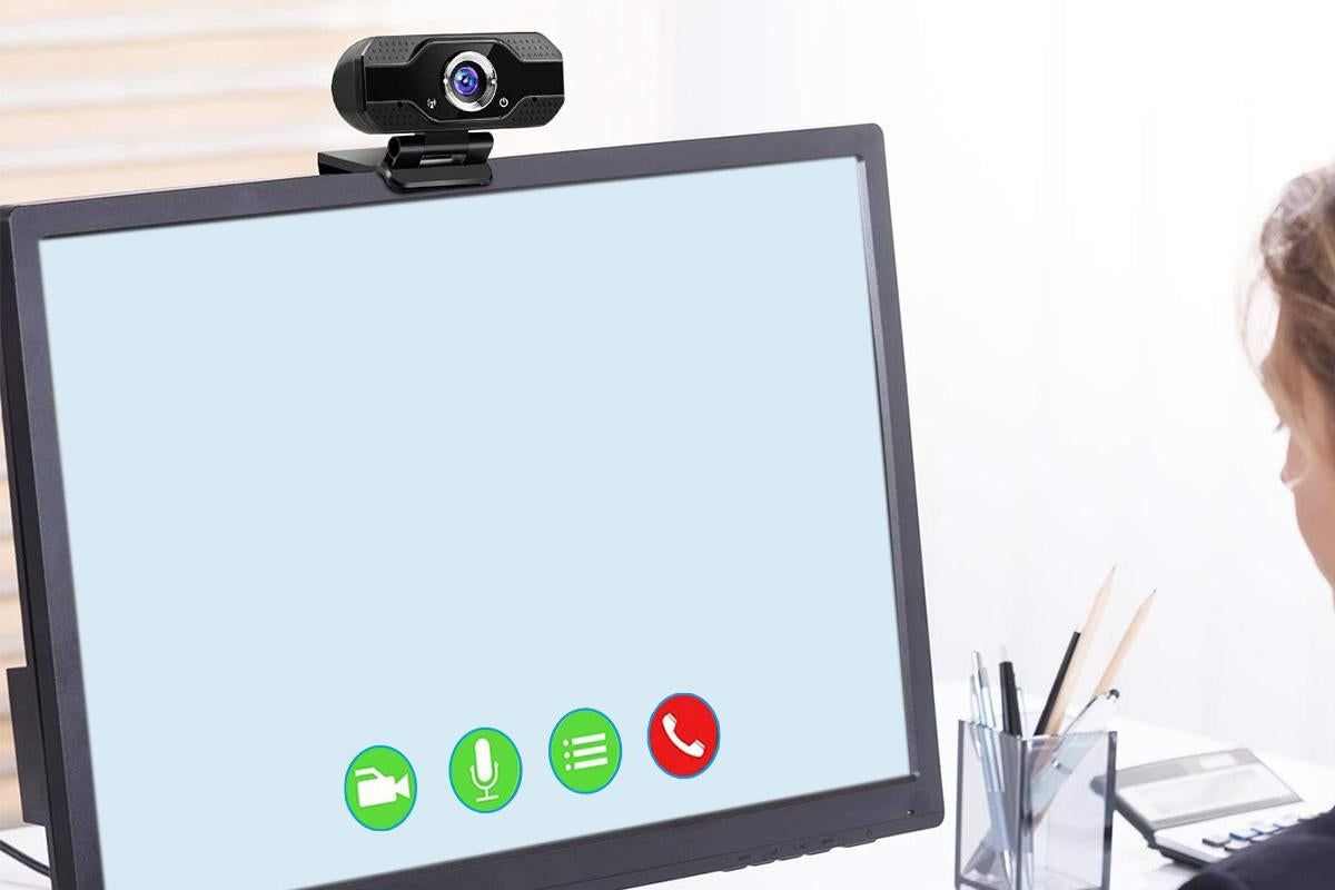 1080P Full HD USB Webcam with Microphone for PC Desktop and Laptop