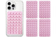 5 Pack Double Sided Silicone Phone Suction Pad 80 Stickers Grip for Car Desk Holder - Pink