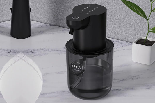 400ml Automatic Foaming Soap Dispenser 4 Level Touchless Foam Soap Dispenser -Black