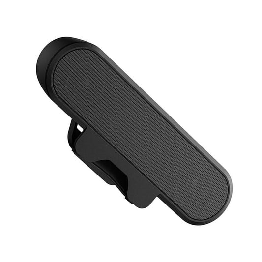 USB Wired Computer Speaker, HD Stereo Sound with Volume Control, Clamp-on Design, Black