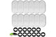 12 Sets Carbon Filters Water Fountain Replacement for Pet Dog Cat Water Drinking