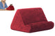 Tablet Holder Multi Angle Lazy Holder Stand with 2 Pockets for Bed Desk-Wine Red