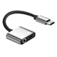 2-in-1 USB-C Charging 3.5mm Audio Adapter Converter For Type-C Android Smartphones(Silver)