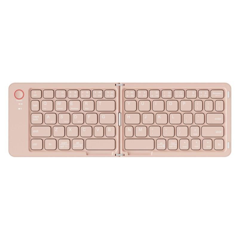 Foldable Bluetooth Keyboard B023 Dual Fold Portable Keyboard 3 Device Connection Green