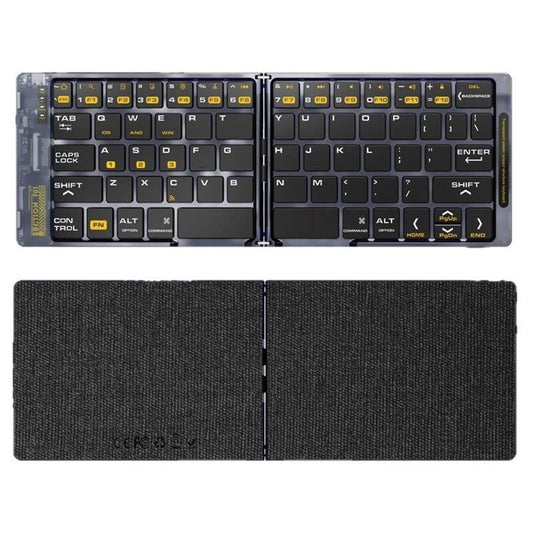 Foldable Keyboard F69 Transparent Bluetooth Keyboard Triple Device Connection