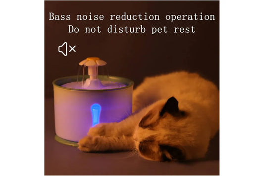 2L Cat Water Fountain Automatic Circulation Cat Water Dispenser with 5-Stage Filtration(Pink)
