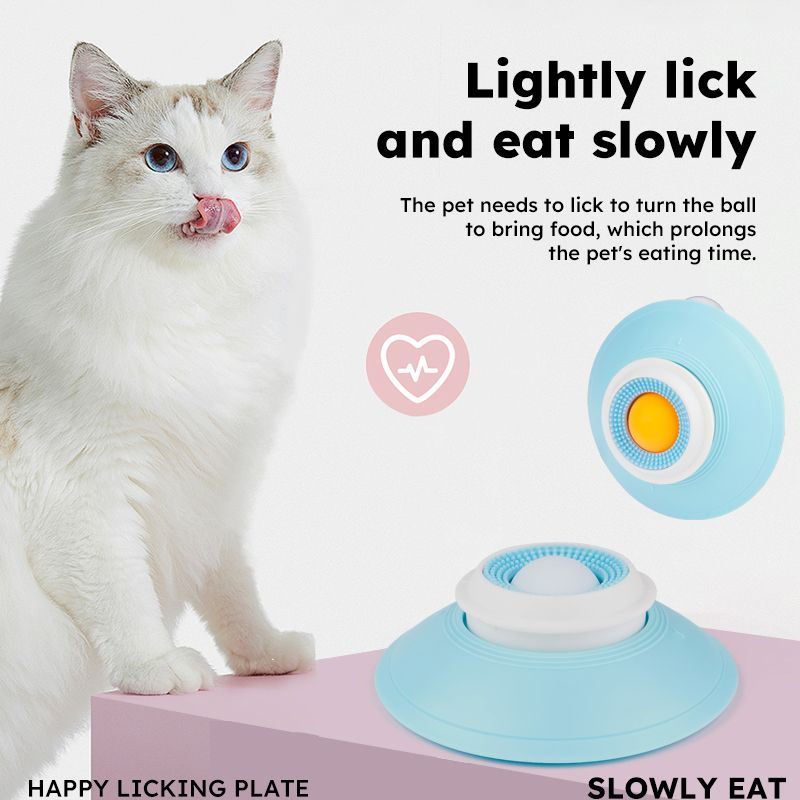 Pet Slow Feeder Bowl with Food Dispenser, Non-Slip, Universal Puzzle Feeder for Cats and Dogs - White
