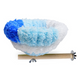 2-in-1 Parrot Perch Warm Bed Nest, Coral Fleece Hanging Bird Cage Sleeping Hut for Budgies, Cockatiels, Lovebirds, and Small Parrots – Winter Warm House - Blue