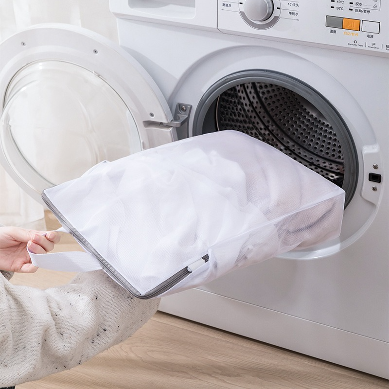 Fine Mesh Laundry Bag Set, 4 Pieces Anti-Snag Washing Bags with Zipper and Handle, for Delicate Clothes, Bras, Household Laundry