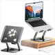 All-Metal Laptop Stand, Football-Shaped Hollow Cooling Dual-Bar Height-Adjustable Riser, Fits Laptops 10β17.3 IN β Gray