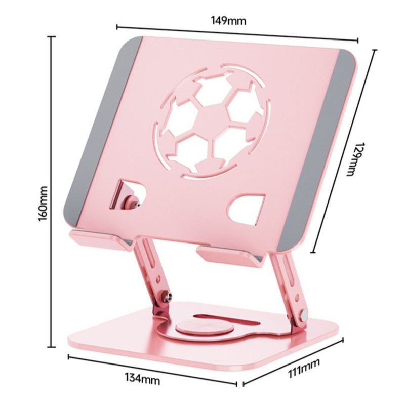 All-Metal Laptop Stand, Football-Shaped Hollow Cooling Dual-Bar Height-Adjustable Riser, Fits Laptops 10β17.3 IN β Gray