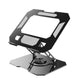 Thick Carbon Steel Laptop Stand, Large Hollow Cooling Dual-Bar Height-Adjustable Riser, Universal—Black