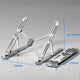 10-Gear Adjustable Aluminum Foldable Laptop Stand, Hollow Cooling Double Triangle Stable RiserâSilver