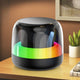 RGB Light Bluetooth 5.3 Speaker, Heavy Bass Portable TWS Interconnect Desktop TF Card Mini Audio SpeakerāBlack