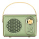 Retro Portable Bluetooth 5.0 Speaker, Mini 360° Surround Stereo Desktop Gift Audio Speaker - Green