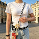 1PC Crossbody Phone Strap, Adjustable Anti-Theft Phone Lanyard, Unisex, Essential for Travel,Black and white