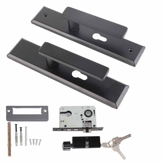 Universal Door Handle Lock Set Aluminum Alloy Mute Bedroom Door Lock for Home Household