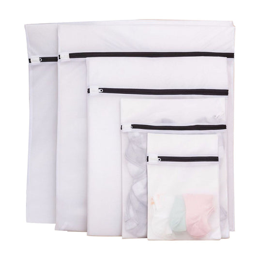 Set of 8 Mesh Laundry Bag Washing Machine Wash Bags with Zipper for Underwea Home Hotel