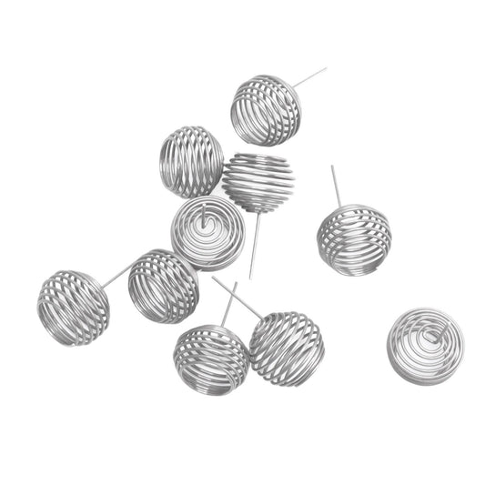 100pcs Fertilizer Mesh Basket Stainless Steel Garden Nutrition Cups Small Size Bonsai Fertilization Basket for Garden Yard Home