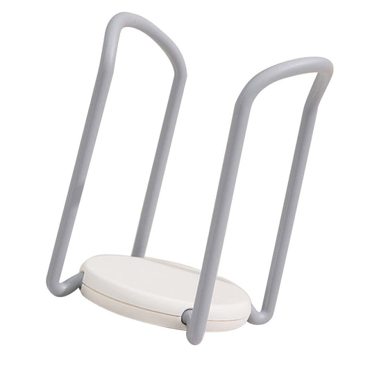 Bowl Organizer Multiple Functional Retractable Dish Drying Rack for Kitchen Counter Grey and White