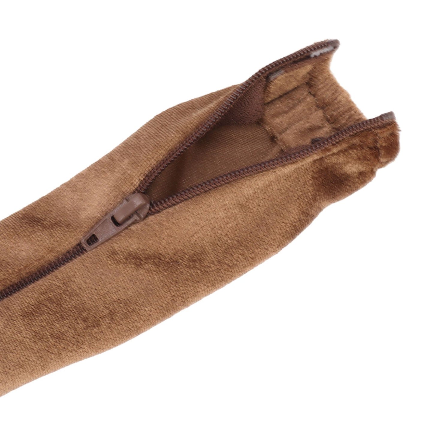 Chain Cover Dustproof Wire Flannelette Cloth 60cm Length 5cm Width with Zipper for Protection Light Brown