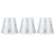 Cloth Lampshade Clip On Installation Modern Fabric Lamp Shades for E14 Bulb Chandelier Table Lamp 3pcs Silver