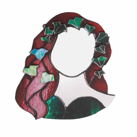 Glass Poison Ivy Mirror Glass Decorative Mirror for Entryway Bedroom Bathroom