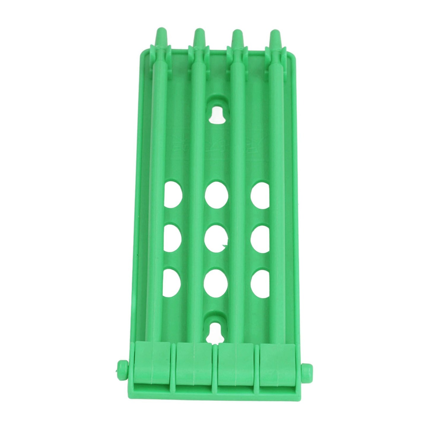 4Pcs Pigeon Leg Ring Stand 4 Column Design Large Capacity Wall Mounted Safe Durable Plastic Parrot Leg Ring Holder Green