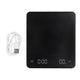 Electronic Coffee Scale LCD Display Switchable G OZ Ml 3kg USB Charging Multifunction High Accuracy Electronic Scale