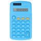 Mini Calculators Handheld 8 Digit with LCD Display Sensitive Button Solar Battery Dual Power for Office School BusinessBlue