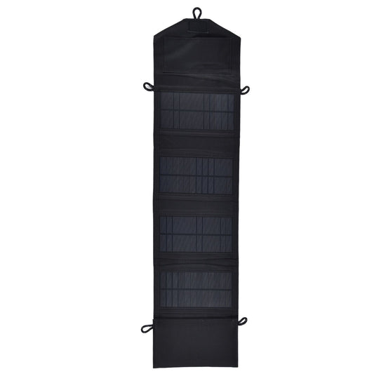 15W 5V Portable Solar Folding Panel Power Station Outdoor USB Solar Panel Power Bank for Camping Traveling