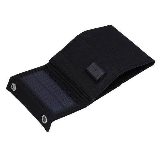 7.5W Solar Panel Kit Portable 5 Folding Solar Charger Bag with Carabiners for Mobile Phone Car Ship