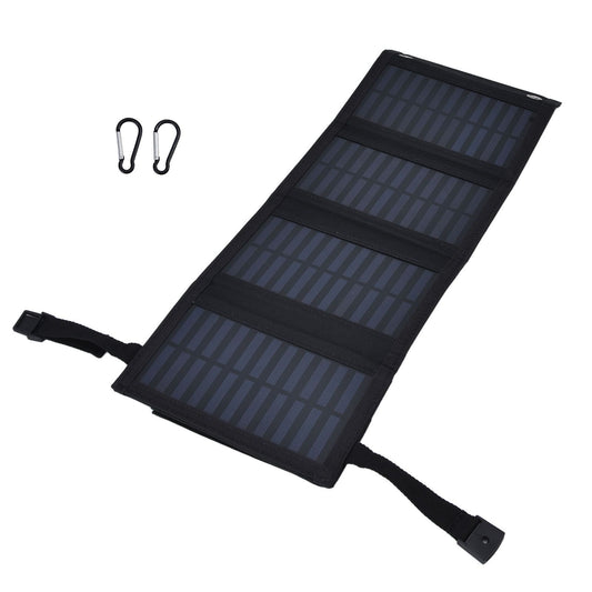 20W Solar Charger 2A 5V High Conversion Rate Solar 4 Folding Bag with USB Output Waterproof Solar Charger for Cellphone