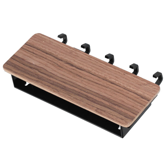 Wall Mounted Key Holder Bamboo Modern Anti Slip Key Hanger for Home Office Living RoomBrown