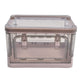 Stackable Storage Bin 35L Pink Double Door 4 Wheel Foldable Stackable Storage Box for Office Home Bedroom