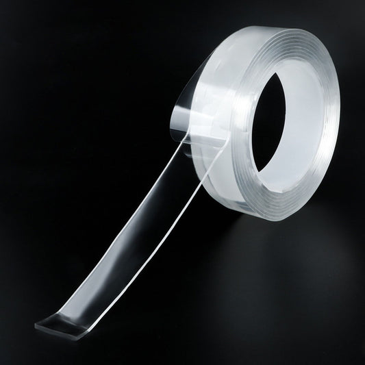 Double Sided Tape Approx 0.08in Thickened Double Sided Reusable Transparent Wide Application Adhesive Tape