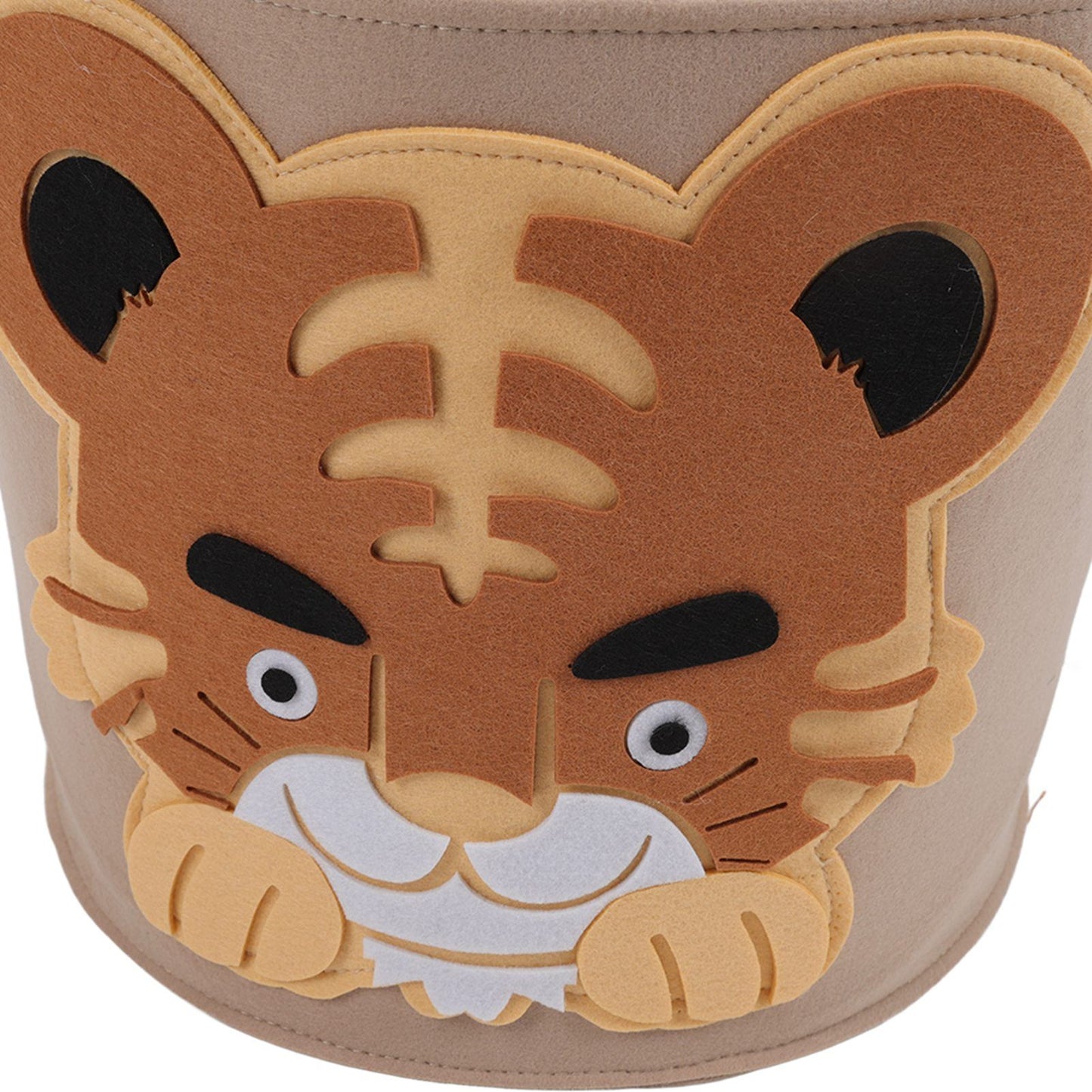 Cotton Laundry Hamper Thickened Cartoon Animal Children's Toys Household Debris Dirty Clothes Storage Bucket 30x27cm Tiger