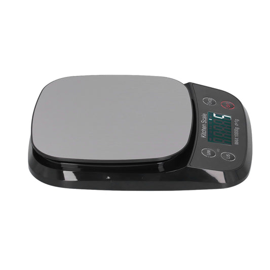 Kitchen Digital Scale Household Stainless Steel Rechargeable Baking Scale for Weighing Food Black10kg/1g