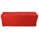 Stretch Spandex Table Cover Good Elasticity Washable Reusable Red Stretchable Tablecloth with 4 Pockets for Wedding Party4FT(122x76x76cm)