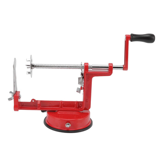 Potato Spiral Cutter Multifunctional Manual Rotating Stainless Steel Blade Rust Resistant Red Twisted Spiral Potato Peeler