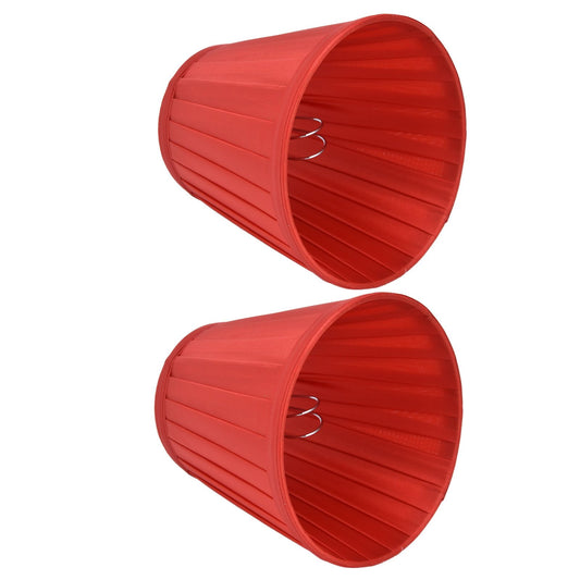 2 Pcs Double Small Lamp Shade Clip On Bulb Comfortable Material Barrel Fabric Lampshade for Table Chandelier Wall LampPX31