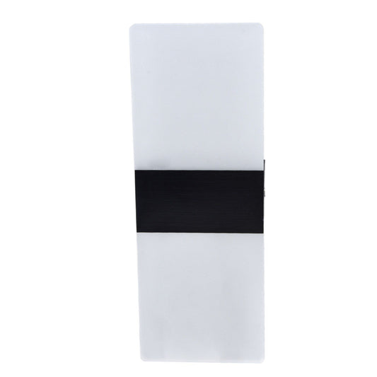 LED Wall Lamp 6W Acrylic Wall Light 360° Luminous High Brightness Preservative Up Down Lights for Bedroom Canteen 90‑265VBlack