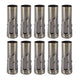 10Pcs E14 Metal Tube for Candle Lamp Holder Lamp Base Lighting Accessories 25x80mm Bronze