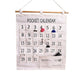 Numbered Calendar Pocket Chart Cotton and Linen Morning Check Classroom Pocket Chart Calendar Wall Hanging Organizer Large 31 Pockets