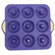 Silicone Donut Mold 9 Cavity Prevents Stick Safe Heat Resistance Doughnut Pan Set for Cake Biscuit Bagels Muffins Royalblue