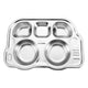 Stainless Steel Divided Platter Food Grade Cartoon Drop Proof Fun Shape Divided Dinner Tray for Kindergarten Pickup Truck