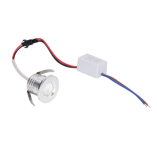 Mini Recessed COB Spotlight Stable Heat Dissipation LED Recessed Ceiling Spotlight 3W Silver Lamp Body AC85‑265V Positive White Light 6000K
