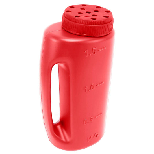 Handheld Fertilizer Spreader Hand Held Grass Seed Spreader Crop Spreading Salt Sowing Pot Red